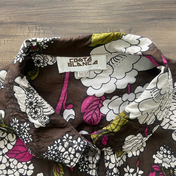 💗Costa Blanca Brown Floral Top - Picture 2 of 3